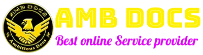 amb docs the Best online Service provider in Telecom (OSP, Aerial, underground), Digital(Website Designing, SEO, Optimization), Staffing, etc. logo with name